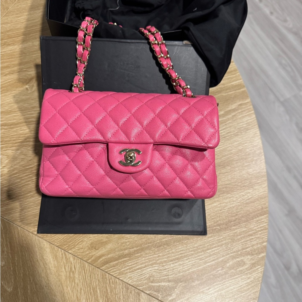 Chanel Pink Handbag with Authenticity Card, Dustbag